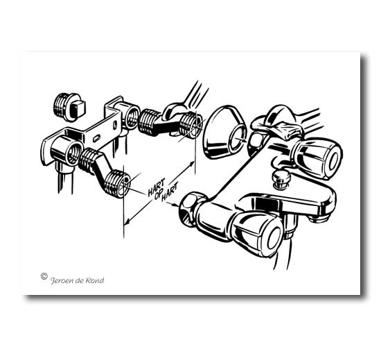 exploded view badkamerkraan (VROM)